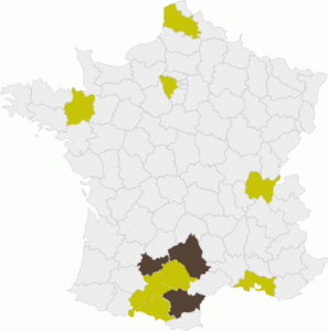 Cliquez sur les départements pour avoir plus d'informations